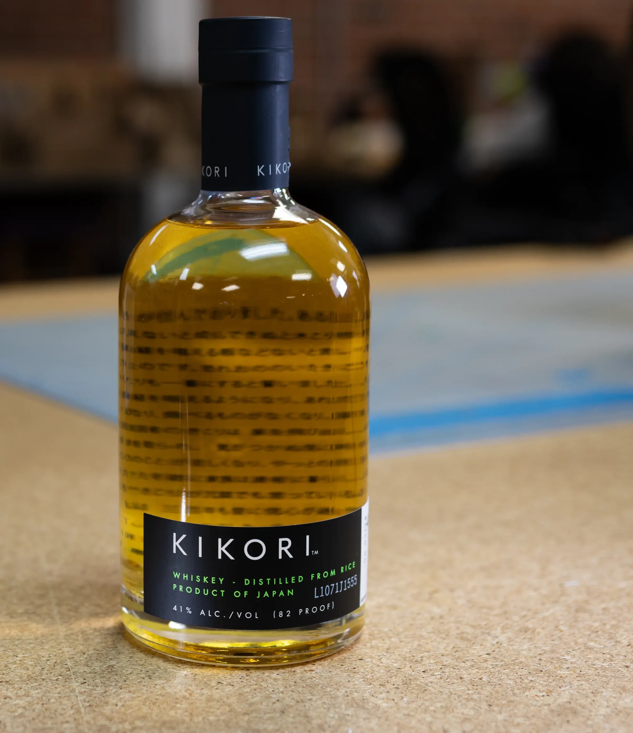 Bottle of Kikori Whiskey