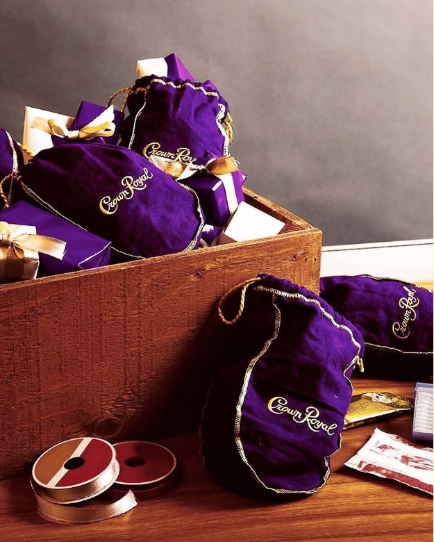 Our signature Crown Royal bags are a perfect example of creating an iconic unboxing experience.